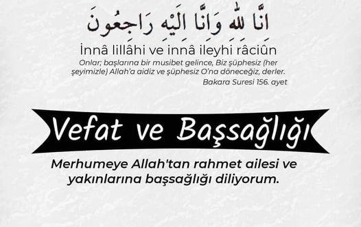 Vefat Ve Başsağlığı