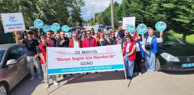 Suluova’da “Dünya Sağlık İçin Hareket Et Günü” Yürüyüşü